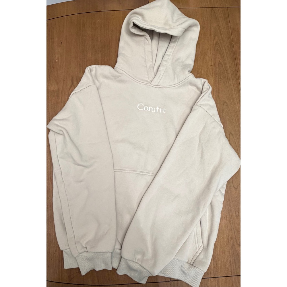Comfrt Everyday Hoodie Cream Sand Tan Oversized Sweatshirt S | Lounge Athleisure